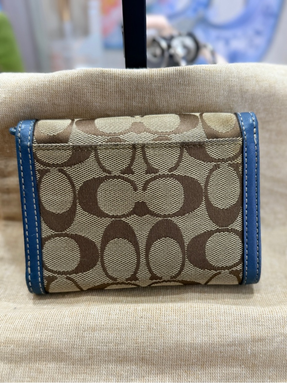 Coach Signature Jacquard Trifold Wallet - Picture 2 of 10